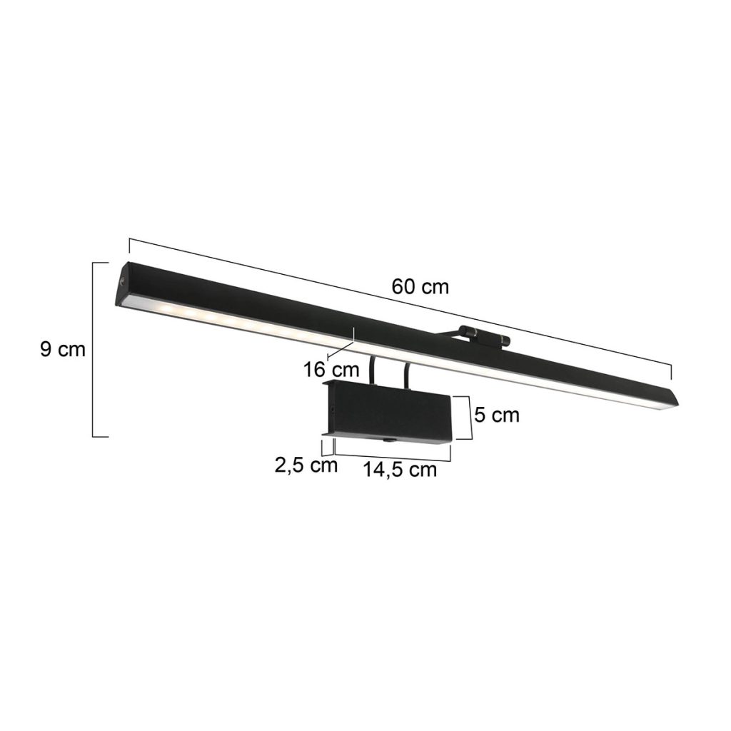 Moderne lange schilderijlamp Steinhauer Litho led - Afbeelding 7