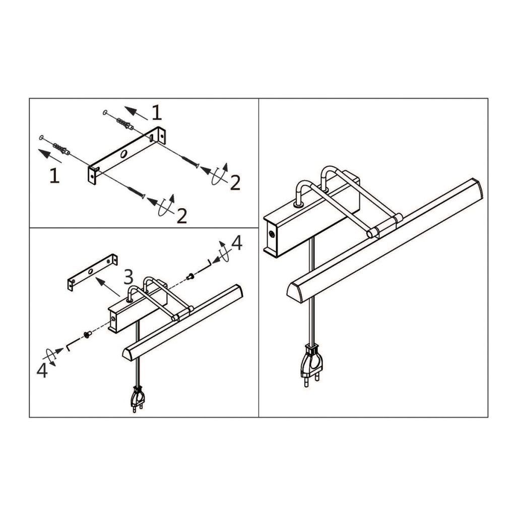 Moderne lange schilderijlamp Steinhauer Litho led - Afbeelding 9