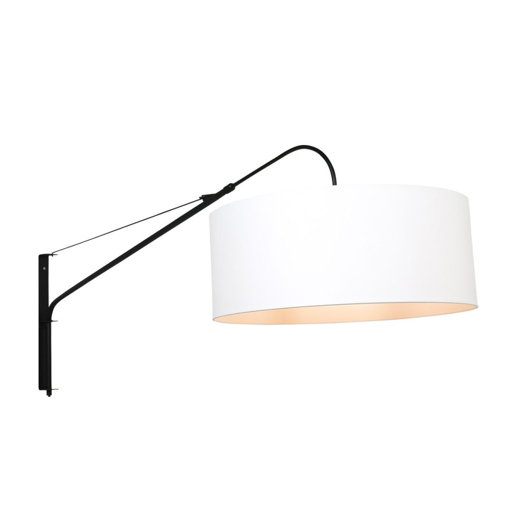 Moderne lange wandlamp met witte kap Steinhauer Elegant classy - Afbeelding 9