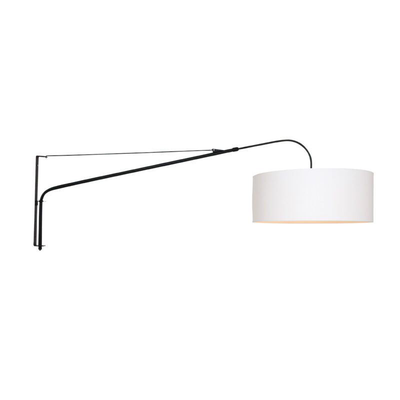 Moderne lange wandlamp met witte kap Steinhauer Elegant classy - Afbeelding 10