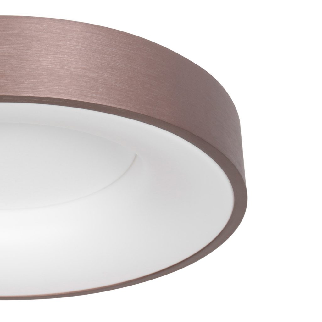 Moderne bronzen metalen kunststof plafonnière Steinhauer Ringlede - Afbeelding 5