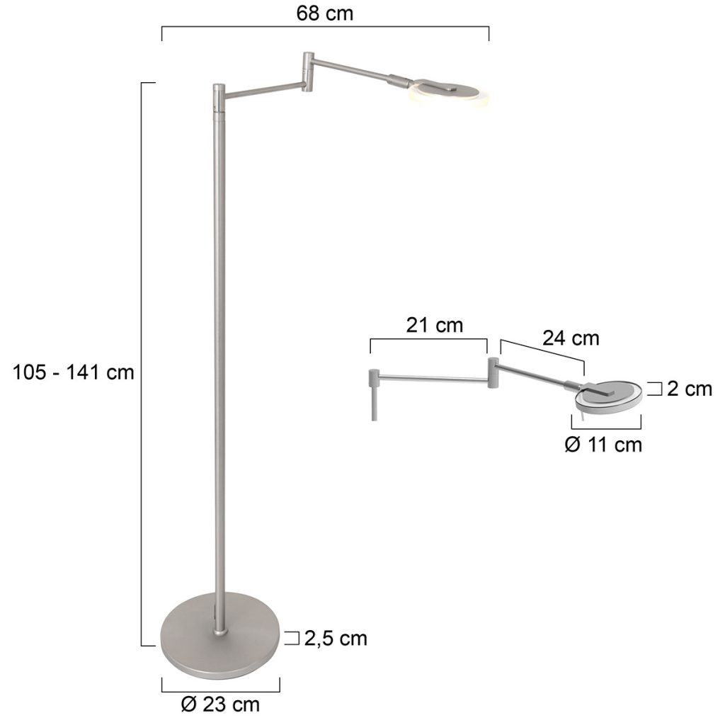 Moderne LED vloerlamp Turound Steinhauer Turound - Afbeelding 6