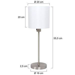 mexlite-tafellamp-noor-staal-metaalstof-ø20cm-e27-1563st-1
