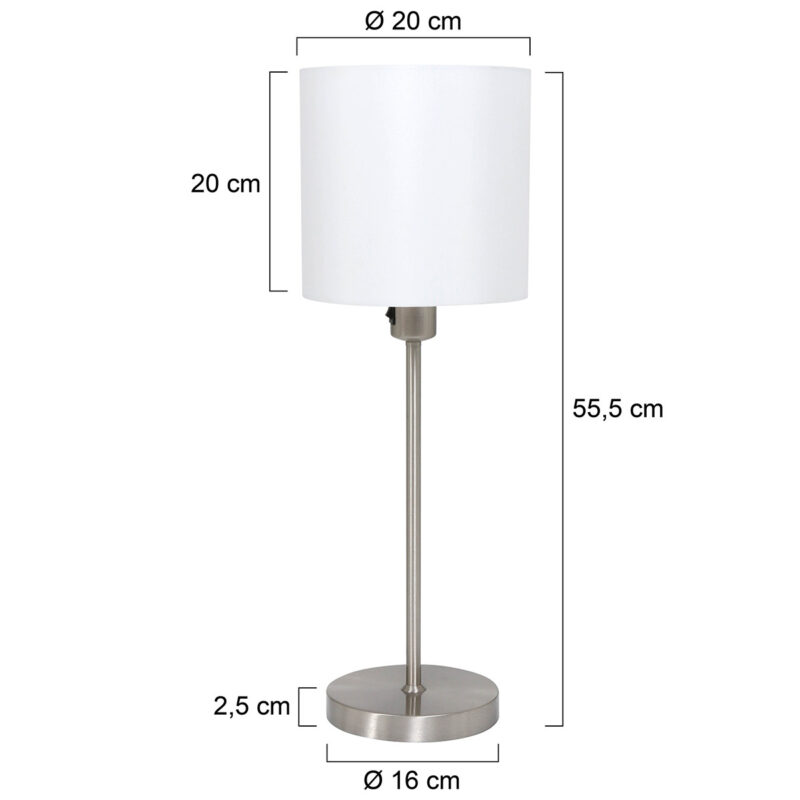 mexlite-tafellamp-noor-staal-metaalstof-ø20cm-e27-1563st-1