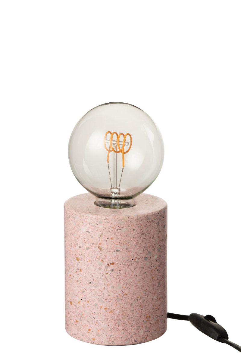 Moderne natuurstenen roze tafellamp Jolipa Terrazzo - Afbeelding 4