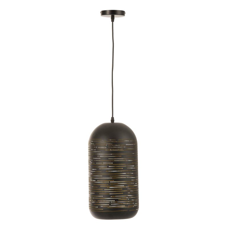 Moderne ovale zwarte hanglamp Jolipa Wesley - Afbeelding 2