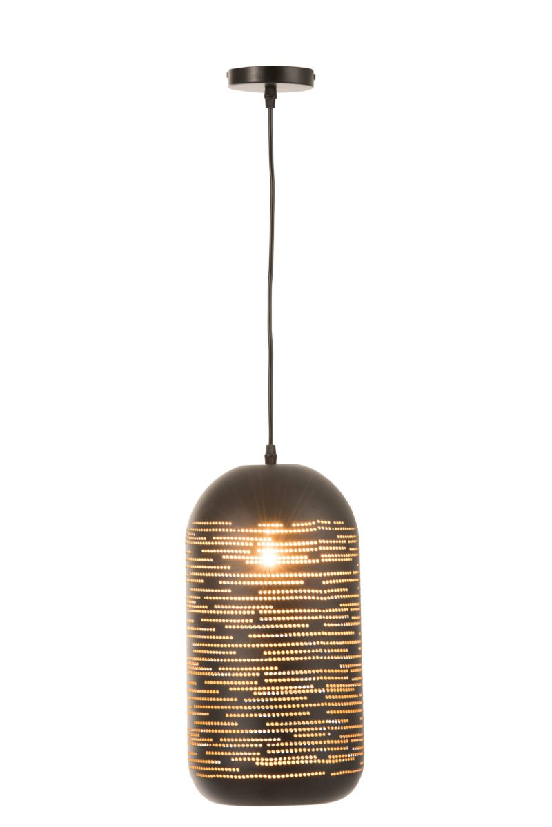Moderne ovale zwarte hanglamp Jolipa Wesley - Afbeelding 4