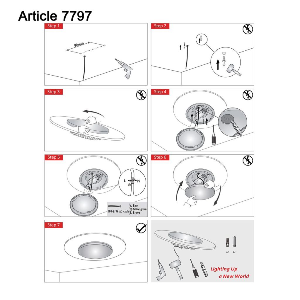 Moderne metalen kunststof plafonnière zwart Steinhauer Lido - Afbeelding 7