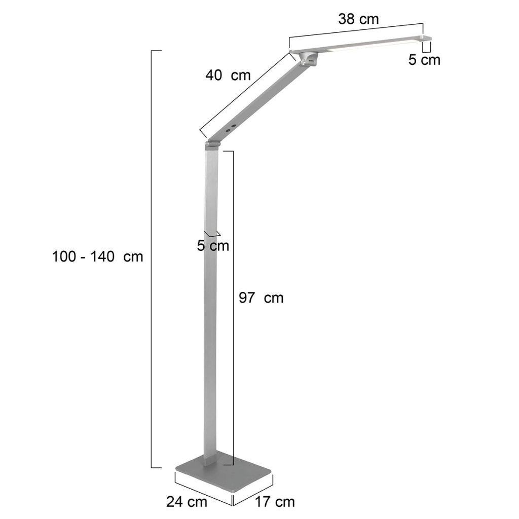 Moderne rechthoekige leeslamp Steinhauer Serenade led - Afbeelding 8