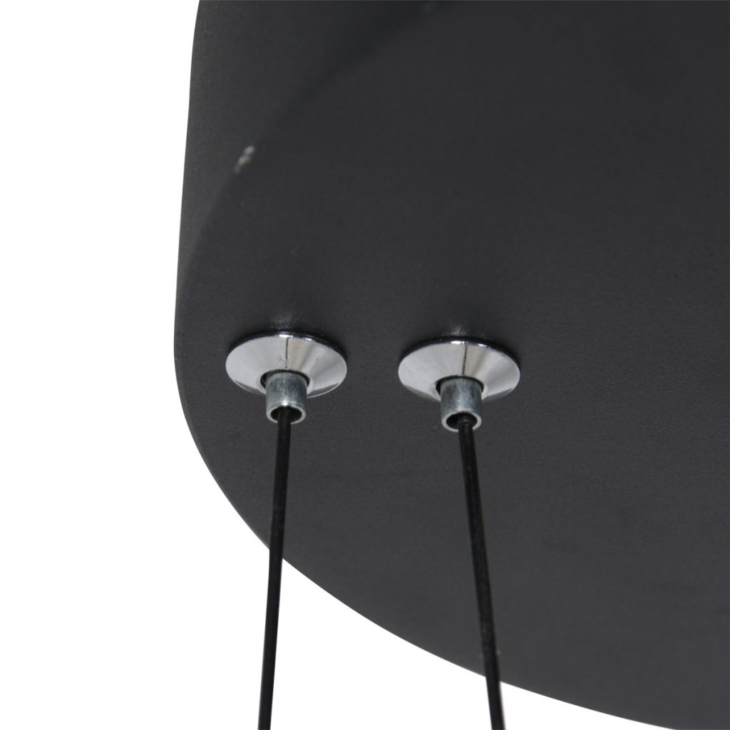 Moderne zwarte metalen hanglamp Steinhauer Ringlux - Afbeelding 14