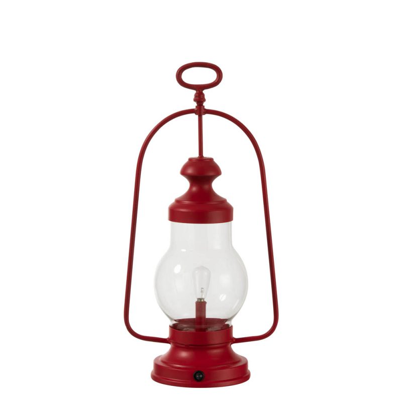 Moderne rode lantaarn tafellamp Jolipa Louise - Afbeelding 2