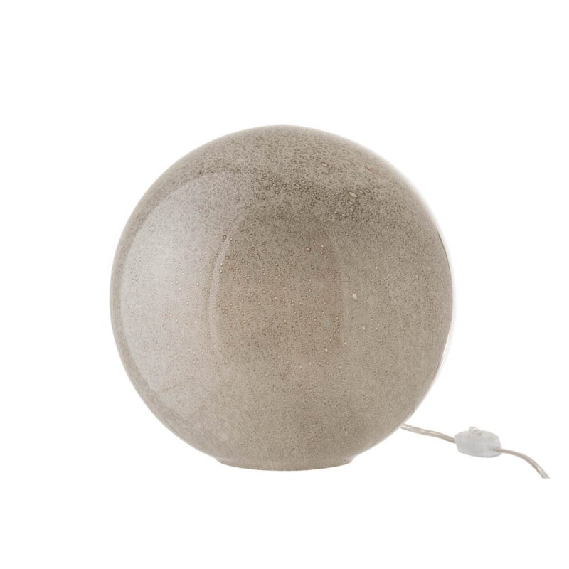 Moderne ronde beige gemêleerde tafellamp Jolipa Dany - Afbeelding 2