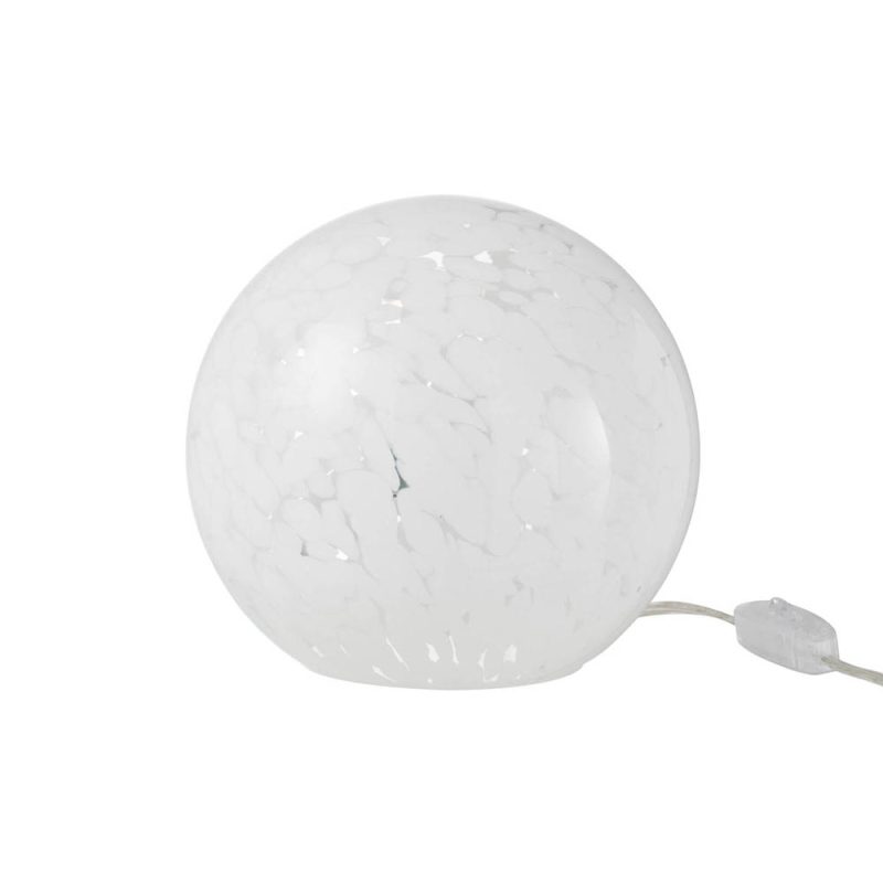 Moderne ronde tafellamp wit glas Jolipa Dany - Afbeelding 2
