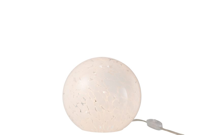 Moderne ronde tafellamp wit glas Jolipa Dany - Afbeelding 3