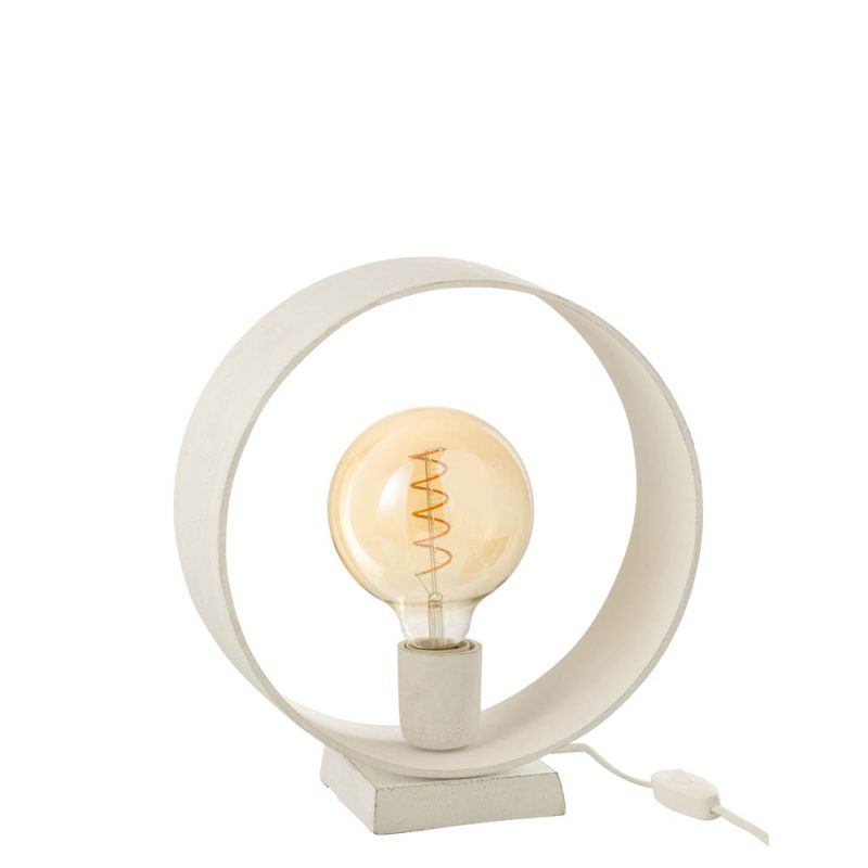 Moderne ronde witte tafellamp Jolipa Sady - Afbeelding 2