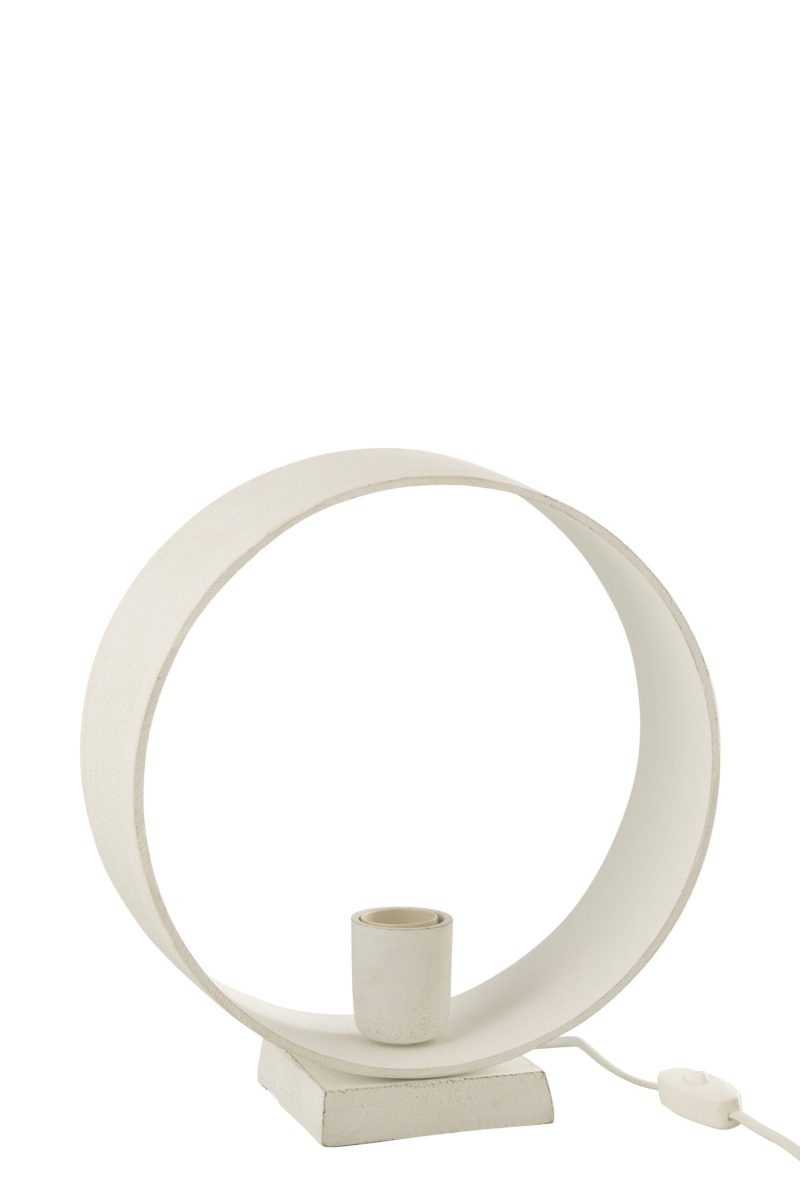 Moderne ronde witte tafellamp Jolipa Sady - Afbeelding 3
