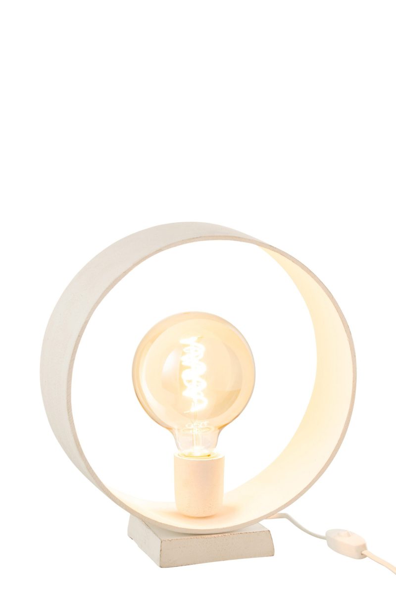 Moderne ronde witte tafellamp Jolipa Sady - Afbeelding 4