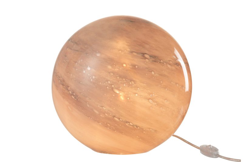Moderne roze bolvormige tafellamp Jolipa Dany - Afbeelding 3