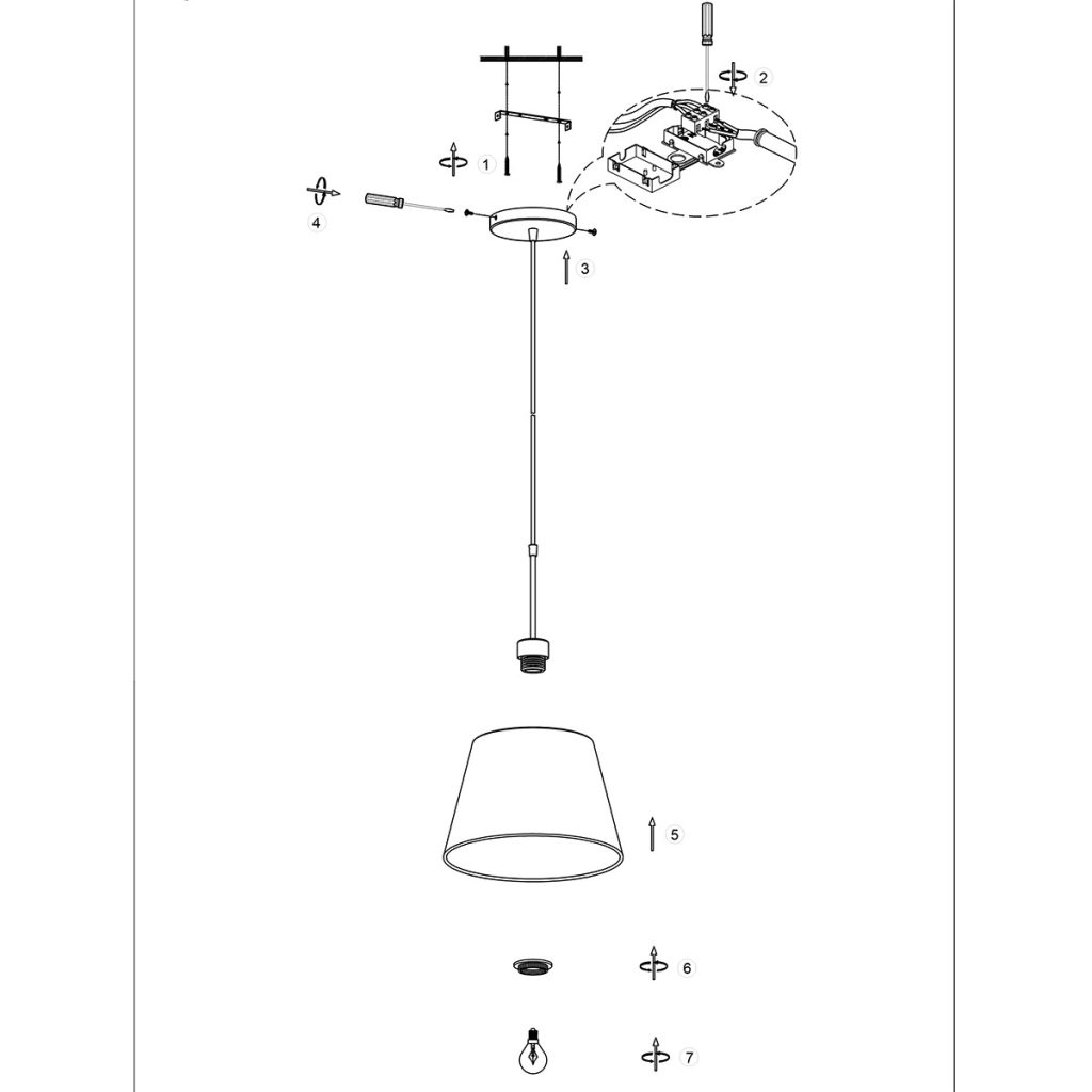 Moderne schemer hanglamp met kap Steinhauer Sparkled light - Afbeelding 8