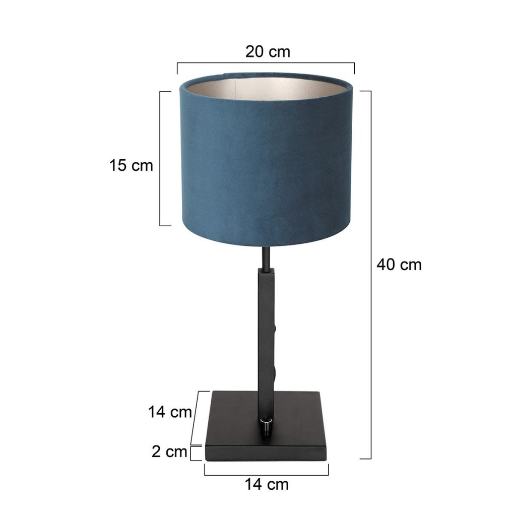 Moderne schemerlamp met blauwe kap Steinhauer Stang - Afbeelding 7