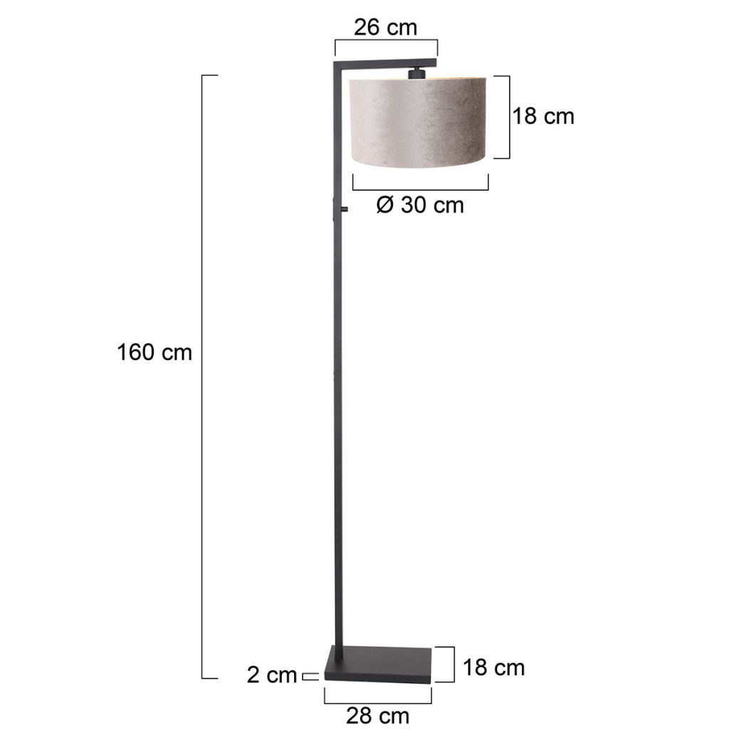 Moderne schemerlamp met grijze kap Steinhauer Stang - Afbeelding 6