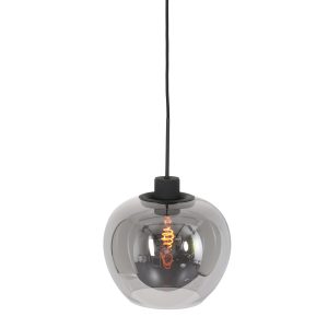 moderne-smoking-hanglamp-hanglamp-steinhauer-lotus-smokeglas-en-zwart-1897zw
