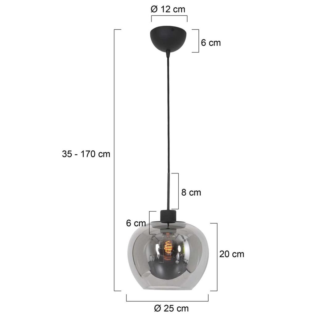 Moderne smoking hanglamp Steinhauer Lotus - Afbeelding 7
