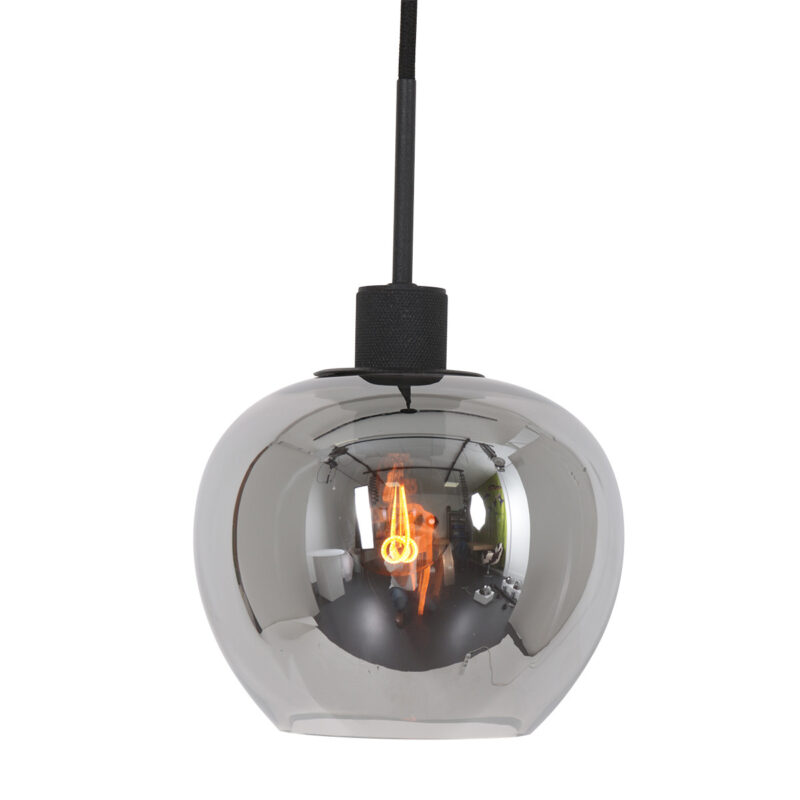 steinhauer-hanglamp-lotus-zwart-glassmokeglas-groteeettafellamp-e27-1898zw-1