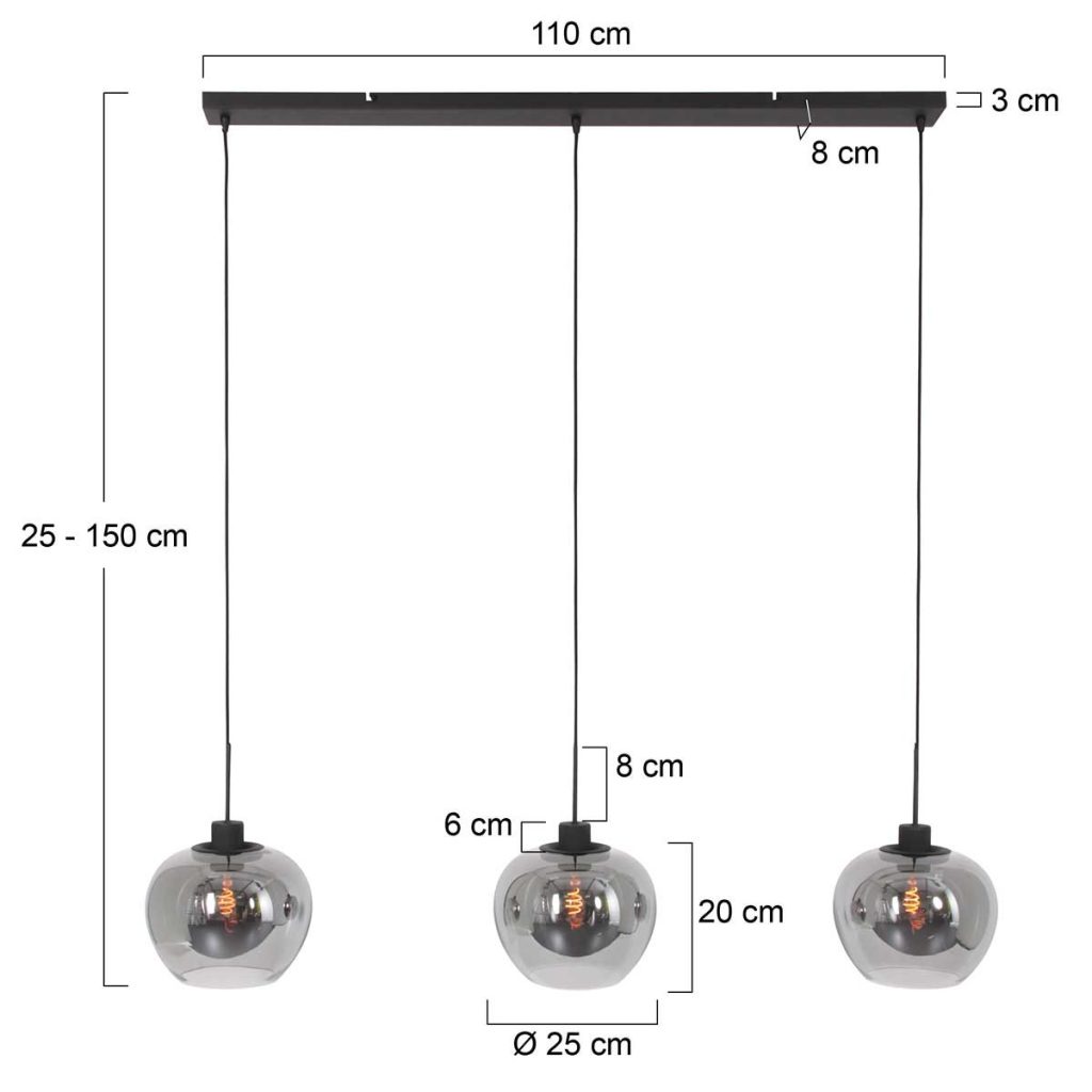 Moderne smoking hanglamp Steinhauer Lotus - Afbeelding 6