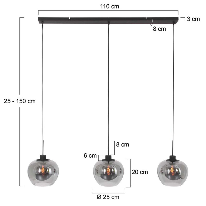 steinhauer-hanglamp-lotus-zwart-glassmokeglas-groteeettafellamp-e27-1898zw-1