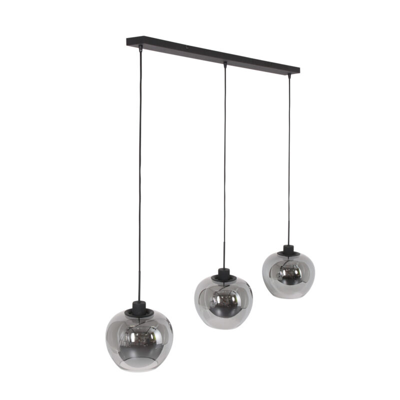 steinhauer-hanglamp-lotus-zwart-glassmokeglas-groteeettafellamp-e27-1898zw-1