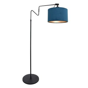 moderne-staande-lamp-met-donkerblauwe-kap-vloerlamp-steinhauer-linstrom-blauw-en-zwart-3736zw-1