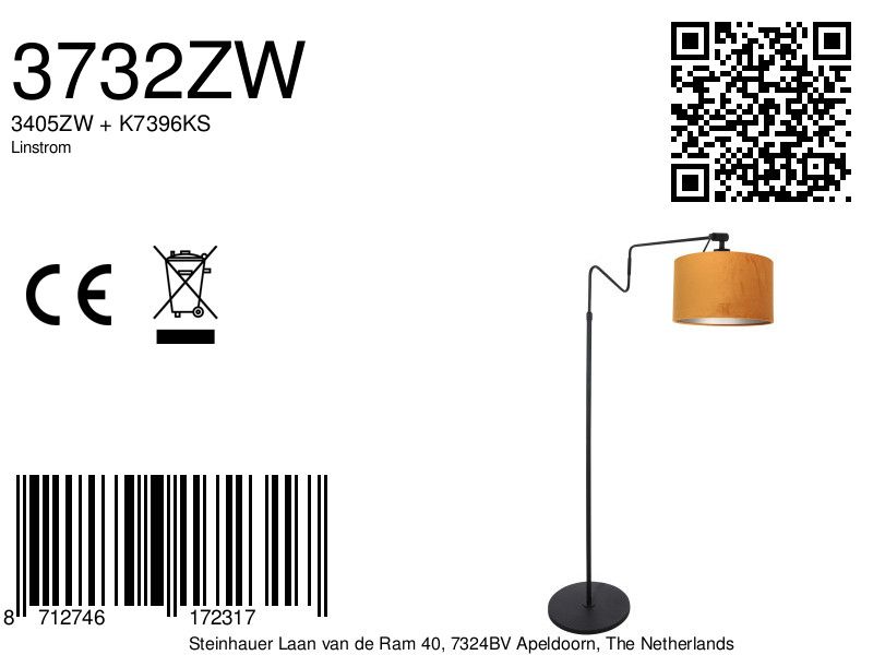 moderne-staande-lamp-met-oranje-kap-vloerlamp-steinhauer-linstrom-goud-en-zwart-3732zw-6
