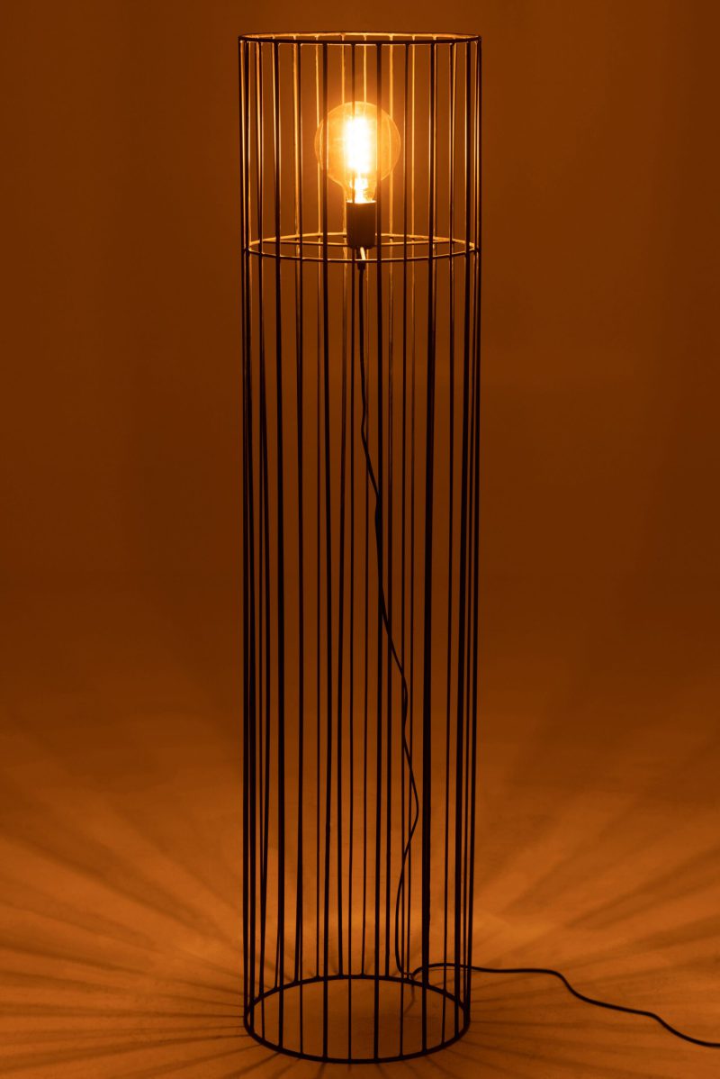 Moderne stalen kokervormige vloerlamp Jolipa Sophie - Afbeelding 4