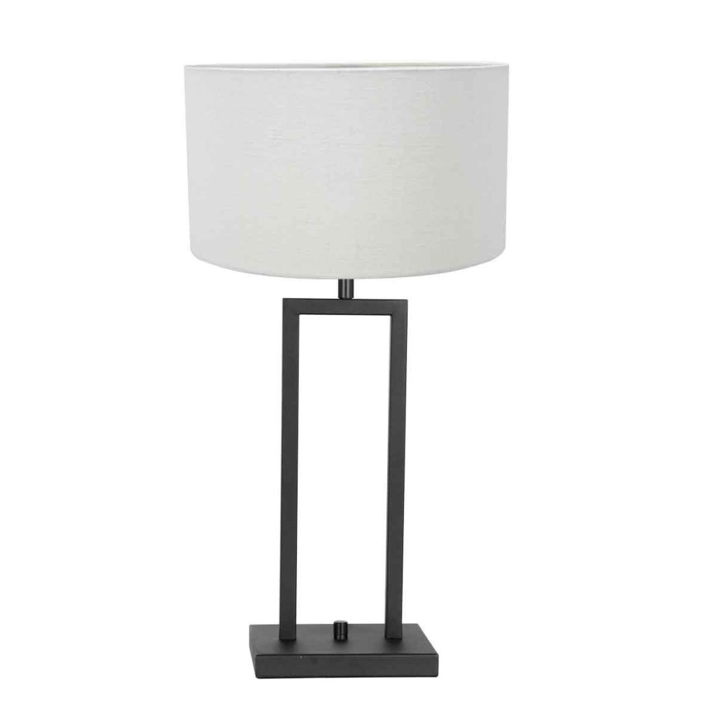 Moderne tafellamp met crème kap Steinhauer Stang - Afbeelding 2