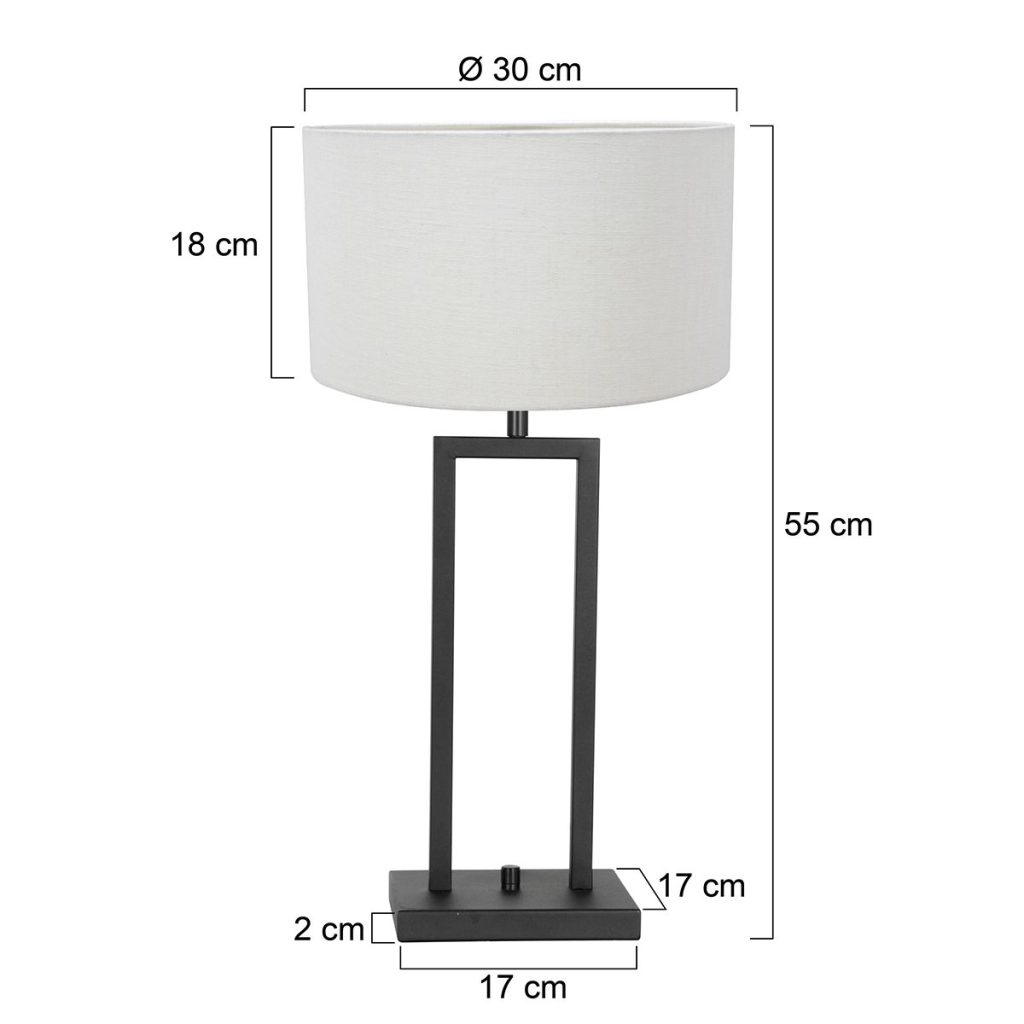 Moderne tafellamp met crème kap Steinhauer Stang - Afbeelding 6