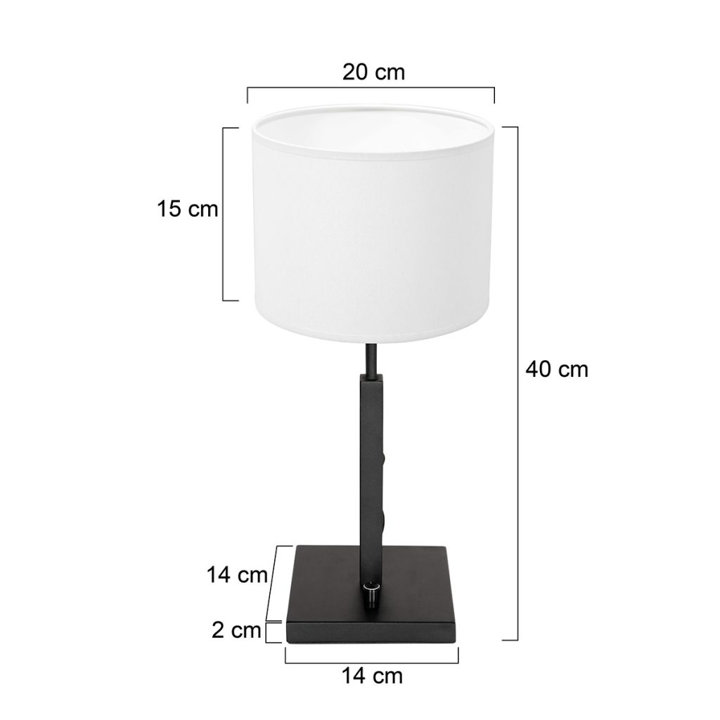 Moderne tafellamp met witte kap Steinhauer Stang - Afbeelding 6