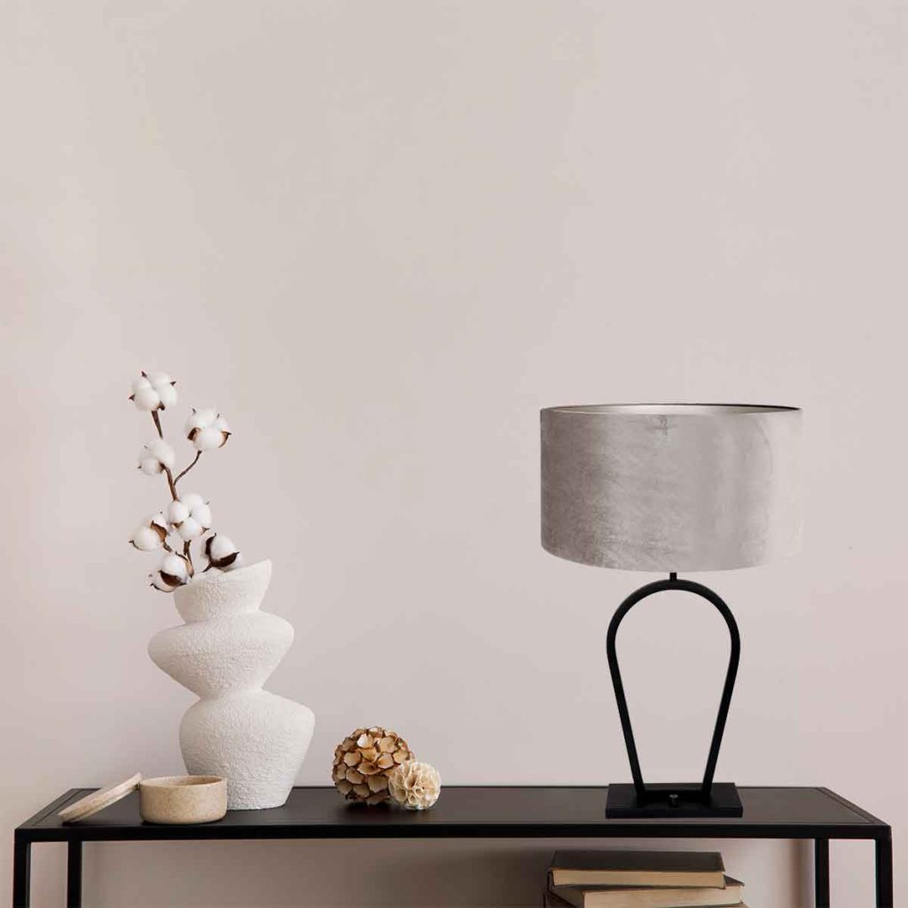 Trendy tafellamp zwart metaal Steinhauer Stang - Afbeelding 3