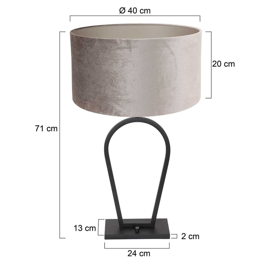 Trendy tafellamp zwart metaal Steinhauer Stang - Afbeelding 7