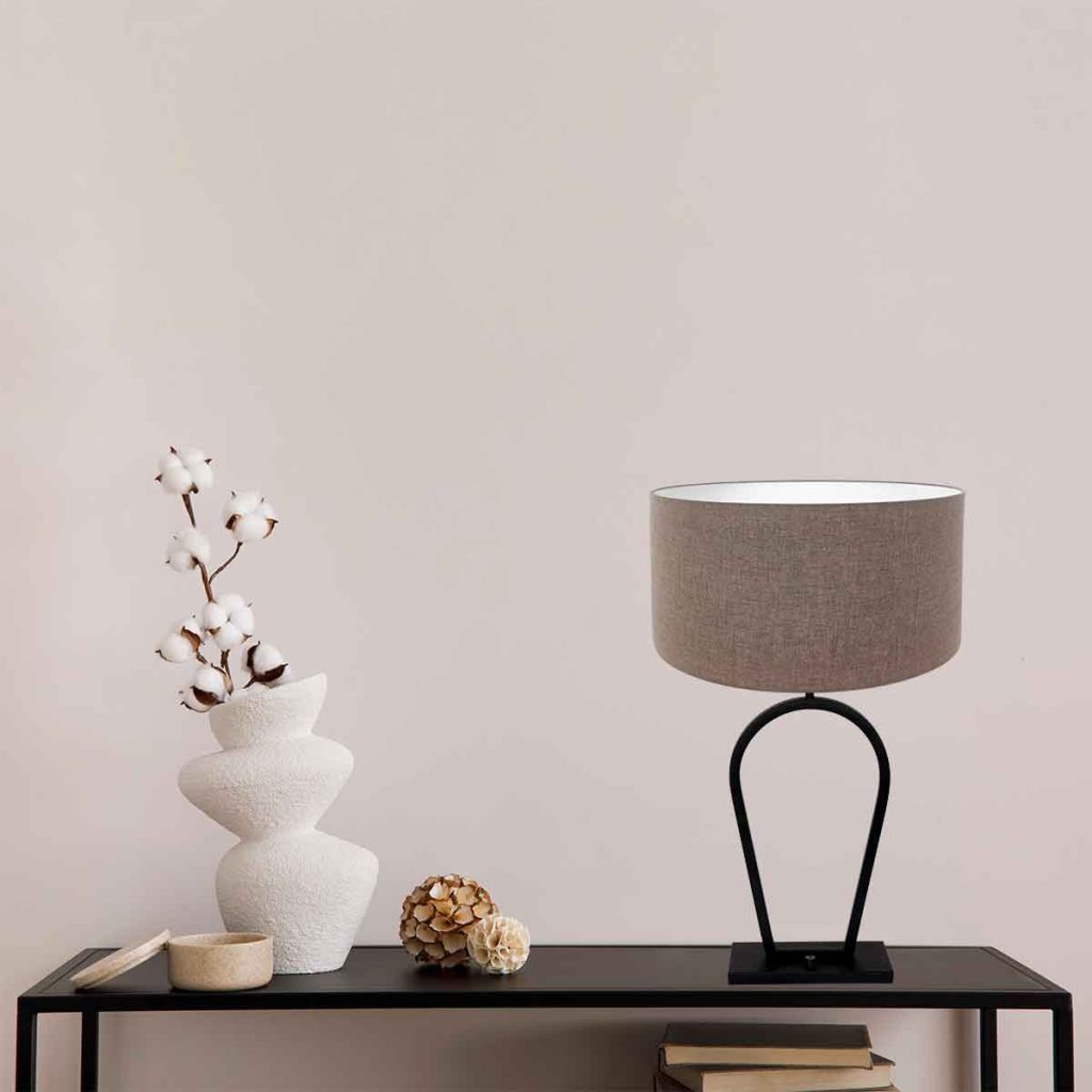 Trendy metalen tafellamp zwart Steinhauer Stang - Afbeelding 3