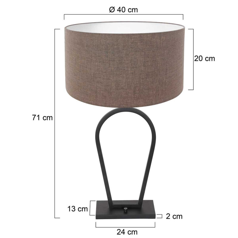steinhauer-tafellamp-stang-zwart-linnenmetaalstof-ø40cm-e27-3508zw-1