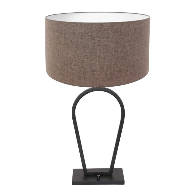 steinhauer-tafellamp-stang-zwart-linnenmetaalstof-ø40cm-e27-3508zw-1