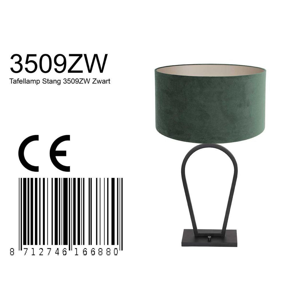 Trendy zwarte tafellamp metaal Steinhauer Stang - Afbeelding 8