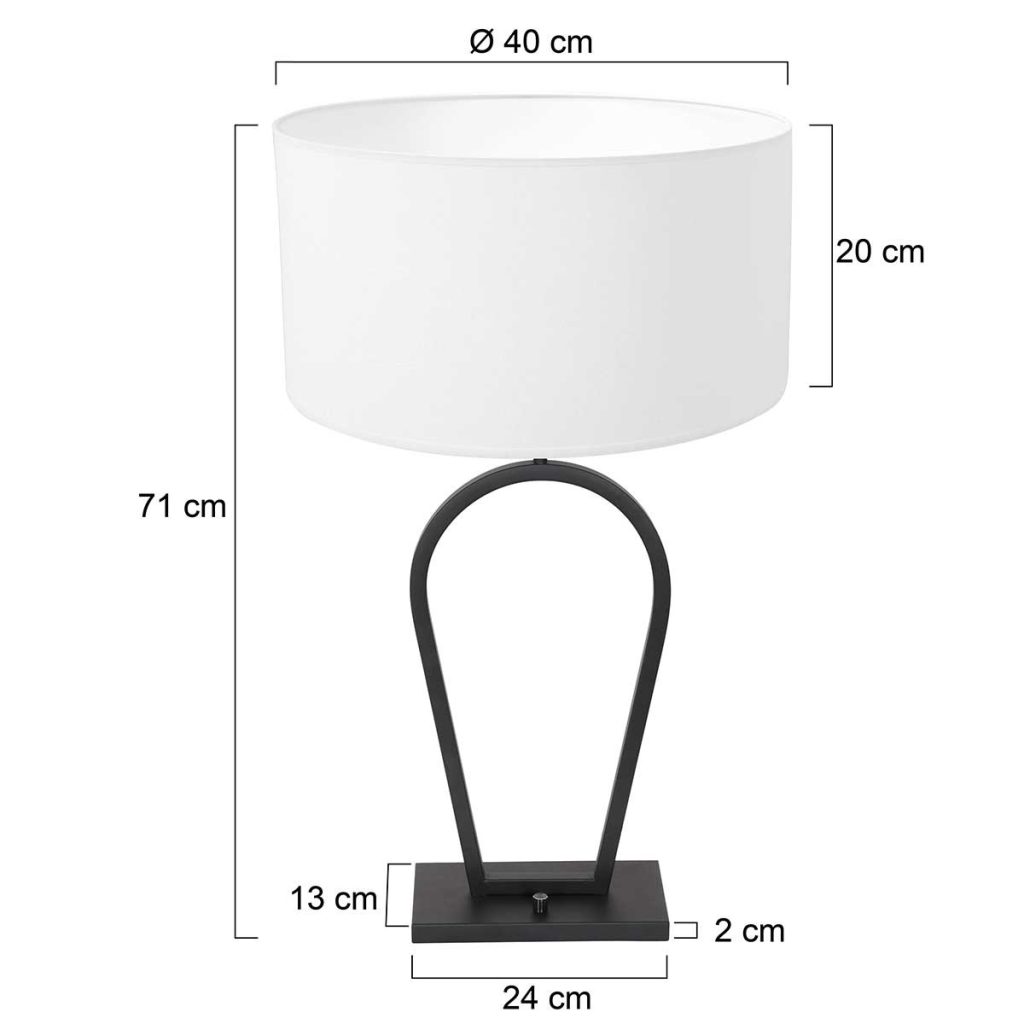 Trendy zwarte metalen tafellamp Steinhauer Stang - Afbeelding 7