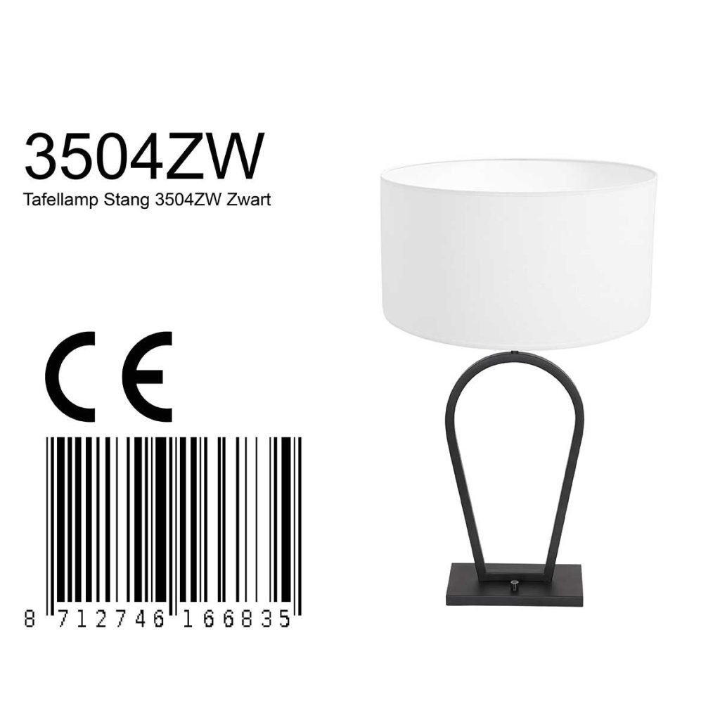 Trendy zwarte metalen tafellamp Steinhauer Stang - Afbeelding 8