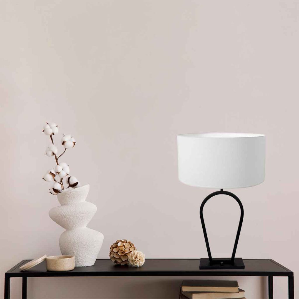 Trendy zwarte metalen tafellamp Steinhauer Stang - Afbeelding 3