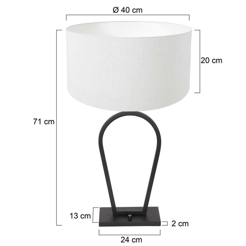 steinhauer-tafellamp-stang-zwart-linnenmetaalstof-ø40cm-e27-3507zw-1