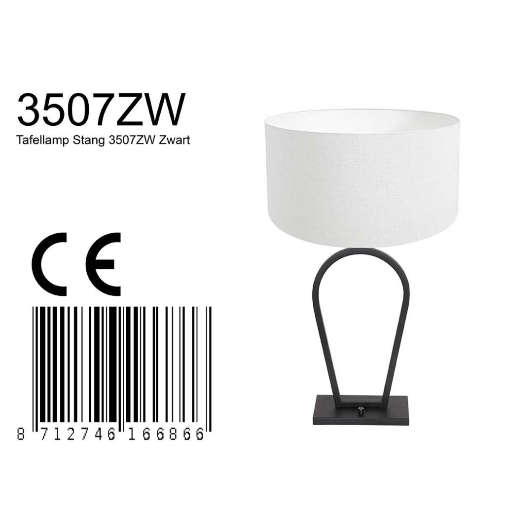Trendy zwarte metalen tafellamp Steinhauer Stang - Afbeelding 8