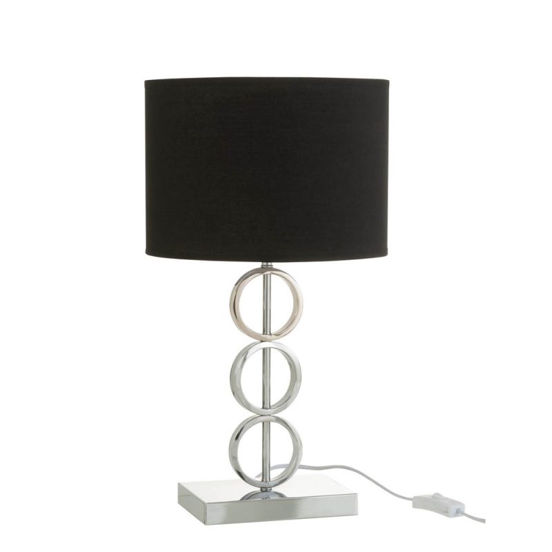 Moderne tafellamp zwart met zilver Jolipa Dna - Afbeelding 2