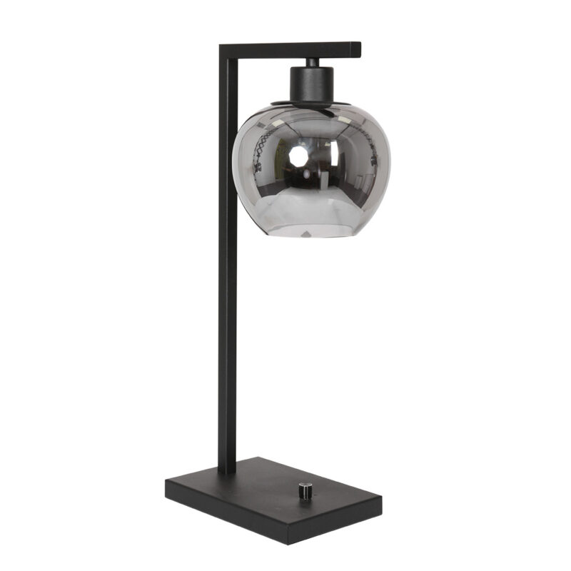 steinhauer-tafellamp-lotus-zwart-glasmetaalsmokeglas-kleurglas-lamp-e27-3651zw-1